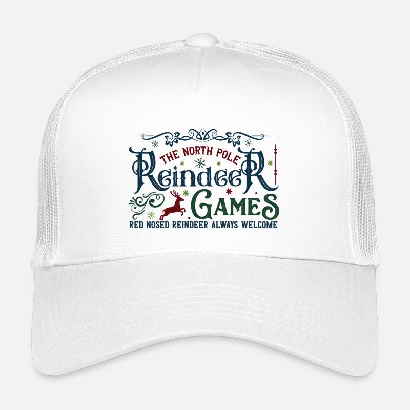 North Pole Reindeer Games - Kinder Trucker-Cap - Weiß