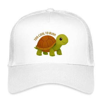 Zu cool, um Turtle zu überstürzen - Kinder Trucker-Cap - Weiß - Vorne