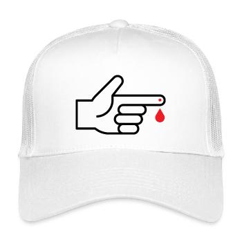 Blutzuckermessung, Blutzucker, Bluttest - Kinder Trucker-Cap - Weiß - Vorne