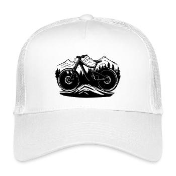 Mountainbiken - Kinder Trucker-Cap - Weiß - Vorne