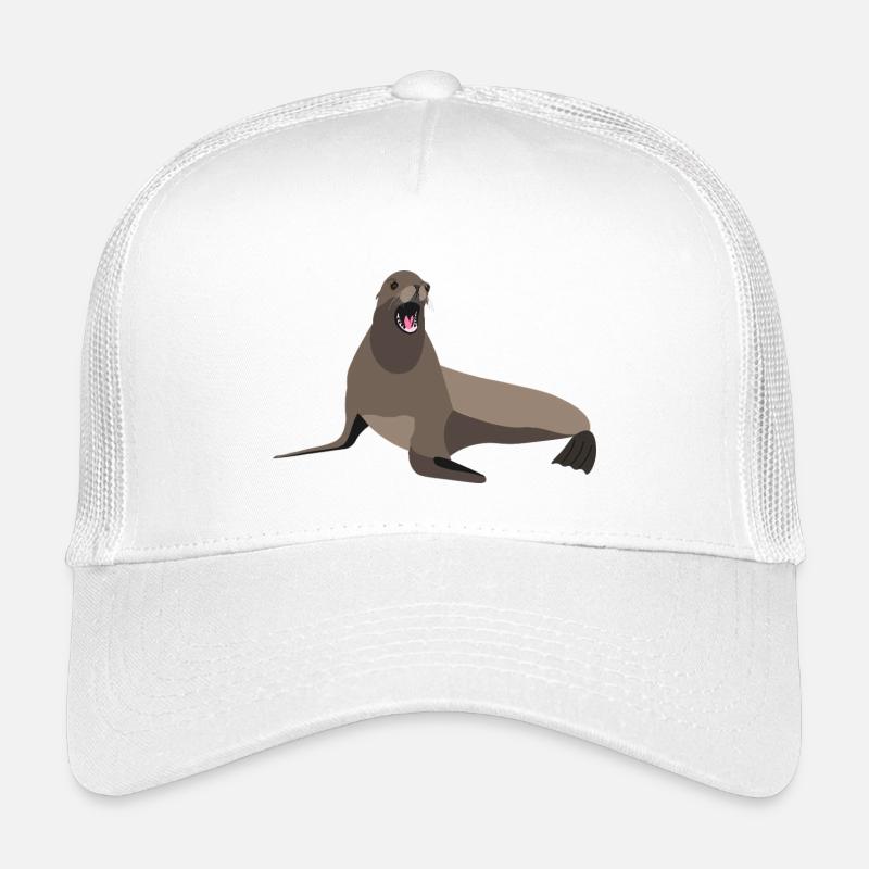 Sea Lion Print Kids’ Trucker Cap
