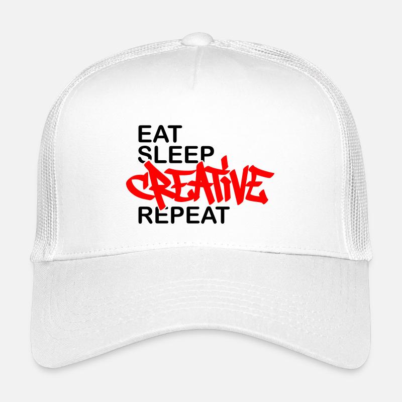 Mange, dors, Répète Créatif - Casquette trucker enfant - blanc