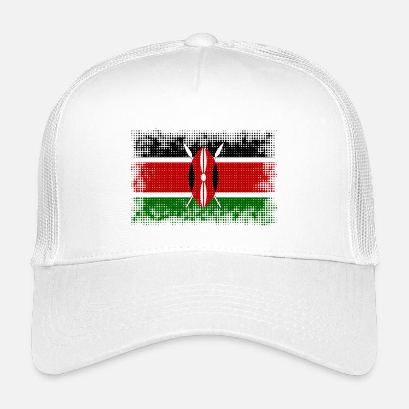 Pays du drapeau Kenya Casquette trucker enfant