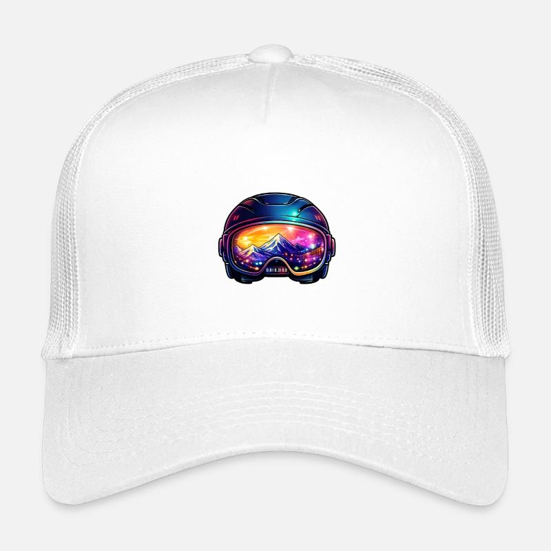 Farbiger Helm - Kinder Trucker-Cap - Weiß