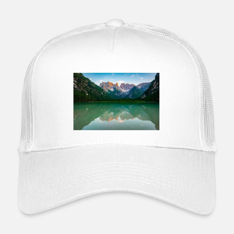 Alpensee Spiegelbild - Kinder Trucker-Cap - Weiß