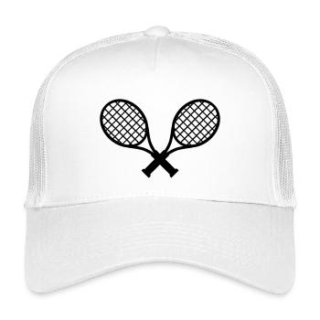 Tennis Schläger Rackets - Kinder Trucker-Cap - Weiß - Vorne