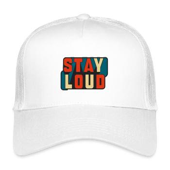 Reste bruyant Texte rétro de blocs - Casquette trucker enfant - blanc - Devant
