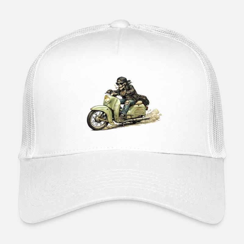 Schwalbe - Oldschool Biker IFA DDR - Kinder Trucker-Cap - Weiß