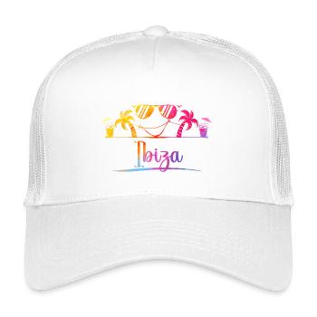 Tropischer Strandgroove - Kinder Trucker-Cap - Weiß - Vorne