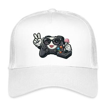 Manette de jeu Kawaii WWII - Casquette trucker enfant - blanc - Devant