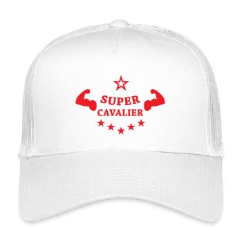 Super Cavalier: the strength of equestrian sport - Kids’ Trucker Cap - white - Front