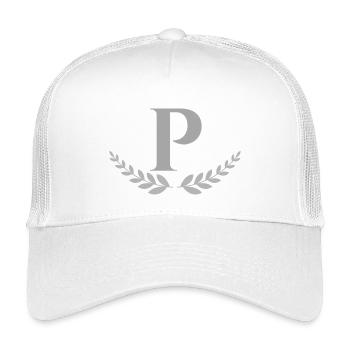 P - Kids’ Trucker Cap - white - Front