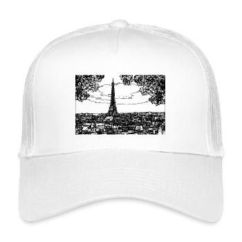 Eiffelturm linienzeichnung - Kinder Trucker-Cap - Weiß - Vorne