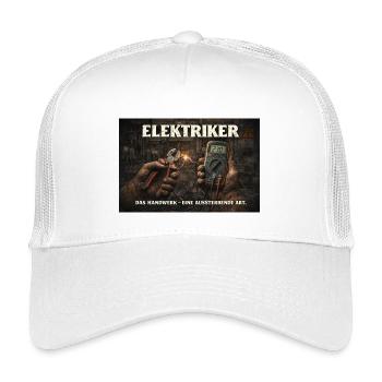 Elektriker - Kinder Trucker-Cap - Weiß - Vorne