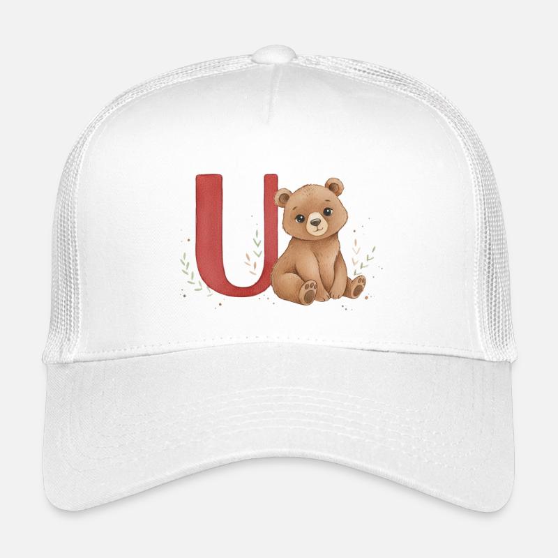 Bär mit Buchstabe U Kinder Trucker-Cap