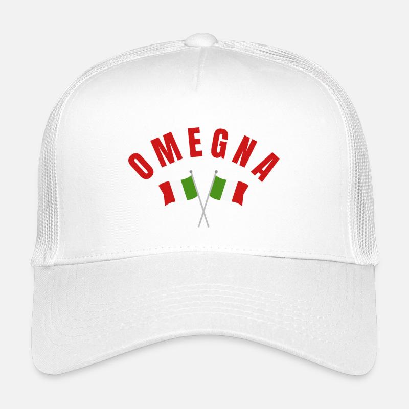 Omegna Italian Flags Emblem Kids’ Trucker Cap