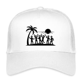 Urlaub Party Strand Team - Kinder Trucker-Cap - Weiß - Vorne