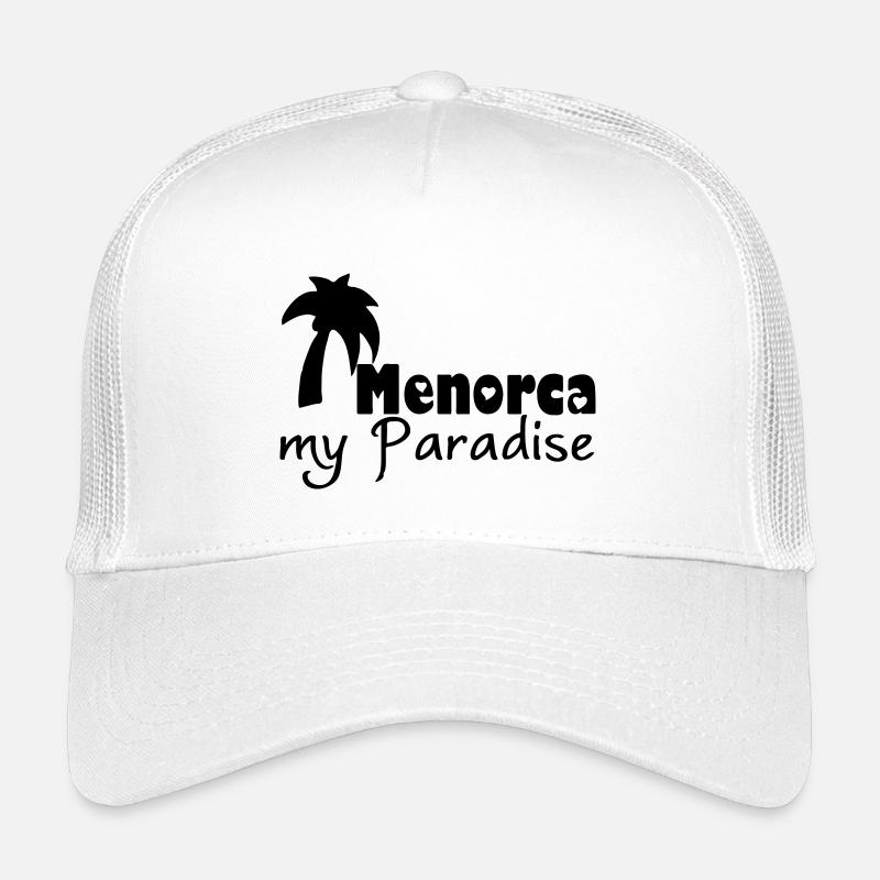 Menorca Paradise Urlaub Geschenk - Kinder Trucker-Cap - Weiß