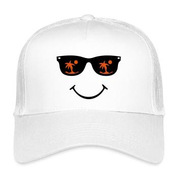 Lunettes de soleil - Casquette trucker enfant - blanc - Devant