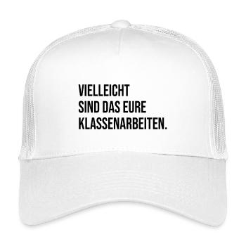 Vielleicht sind das eure Klassenarbeiten - Kinder Trucker-Cap - Weiß - Vorne