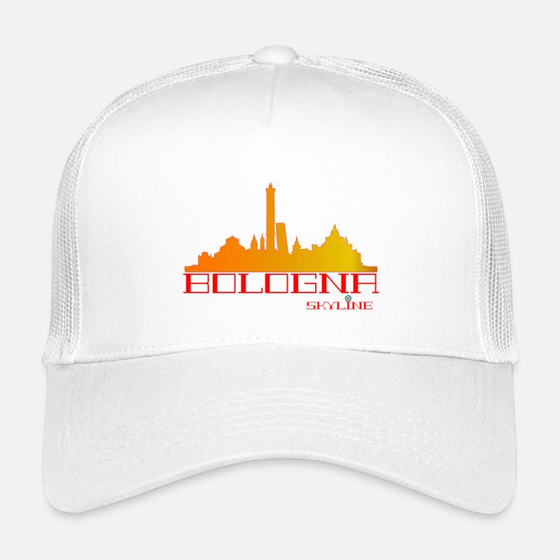 Bologna Skyline Orange Red Kids’ Trucker Cap