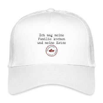 Satzzeichen retten Leben - ich mag meine Familie - Kinder Trucker-Cap - Weiß - Vorne