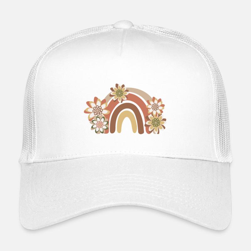 Regenbogen Boho, Bohême - Kinder Trucker-Cap - Weiß