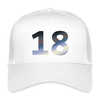 geburtstagsfeier, 18 farbverlauf tagesanbruch - Kinder Trucker-Cap - Weiß - Vorne