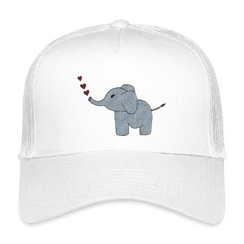 elefant gewebe mit herzen - Kinder Trucker-Cap - Weiß - Vorne