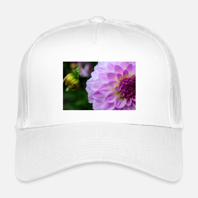 Dahlie pink rosa violett Blüte ,Blume - Kinder Trucker-Cap - Weiß