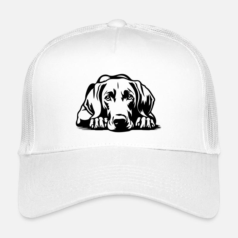 Weimaraner - Kinder Trucker-Cap - Weiß