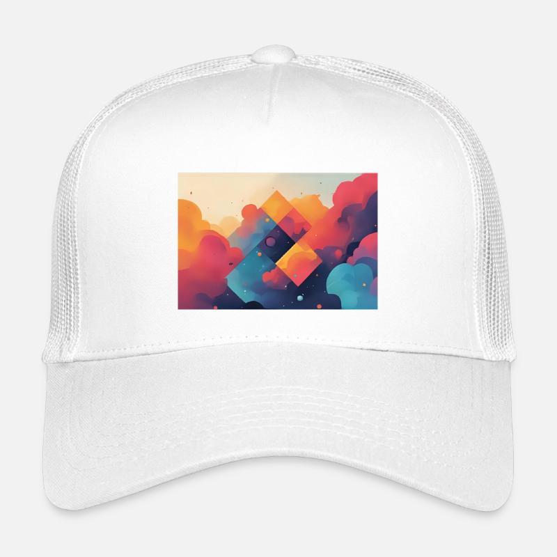 Abstrakte Formen von farbigen Wolken - Kinder Trucker-Cap - Weiß