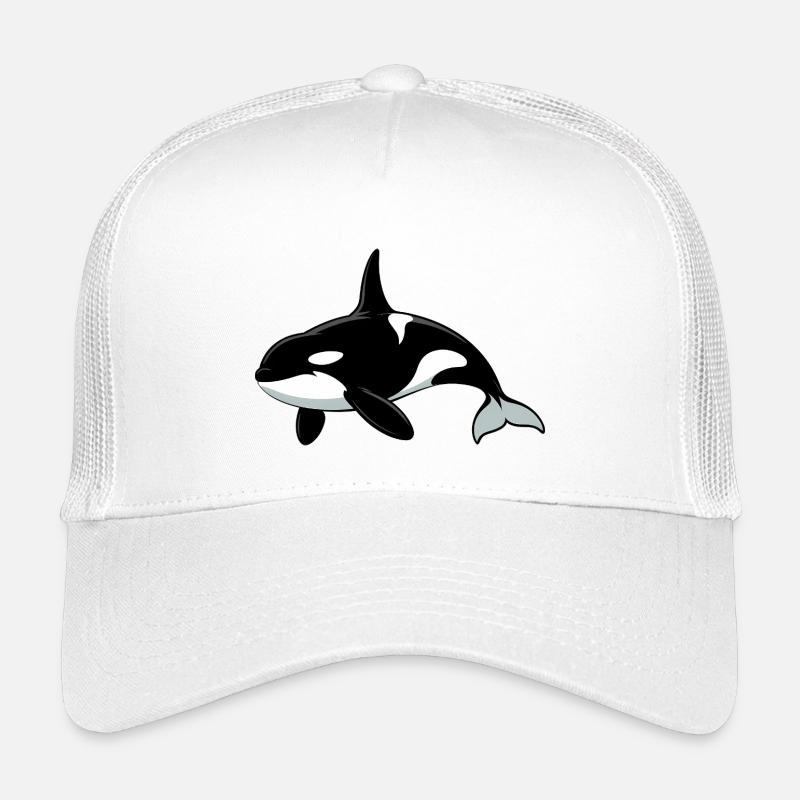Orca Meerestier-Liebhaber - Kinder Trucker-Cap - Weiß