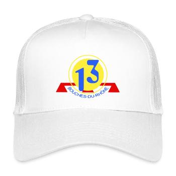 Logo 13 Bouches-du-Rhône - Kinder Trucker-Cap - Weiß - Vorne