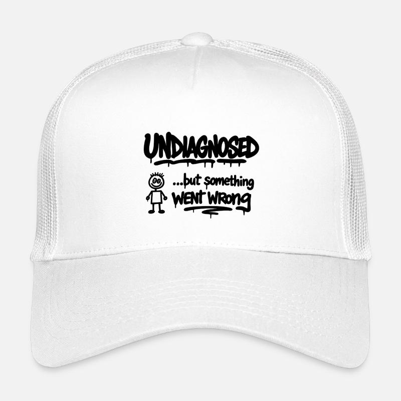Undiagnosed – But Something Went Wrong Spruch - Kinder Trucker-Cap - Weiß