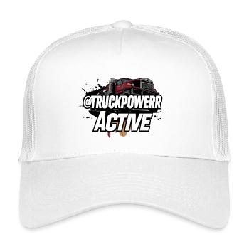 TruckPower Active Bold Truck Motiv - Kinder Trucker-Cap - Weiß - Vorne