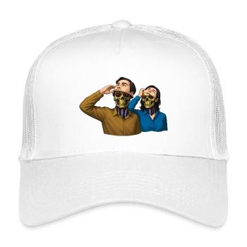 WIR SIND HIER – Geek & Science-Fiction - Kinder Trucker-Cap - Weiß - Vorne