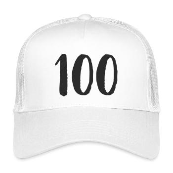 100 dessinés à la main - Casquette trucker enfant - blanc - Devant