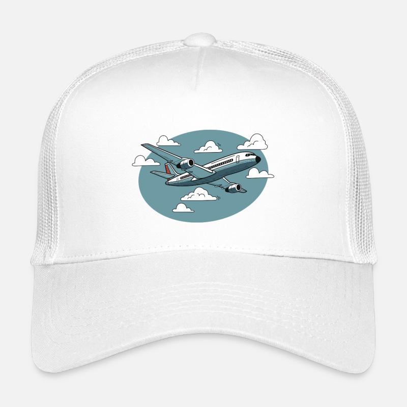 Dessin animé d’aviation dans le ciel bleu Casquette trucker enfant