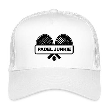 Padel Junkie, Racket Süchtiger! Smash it - Kinder Trucker-Cap - Weiß - Vorne