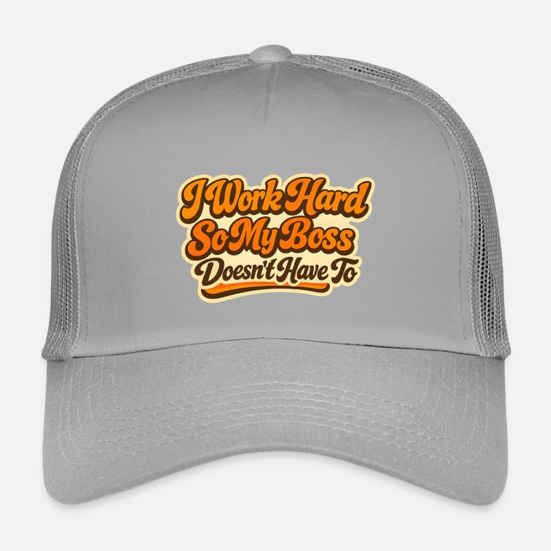 Je travaille dur Chef Spruch Casquette trucker enfant