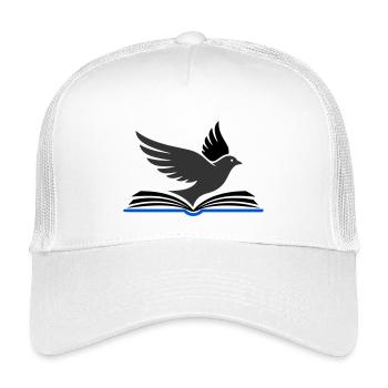 Un oiseau sort du livre - Casquette trucker enfant - blanc - Devant