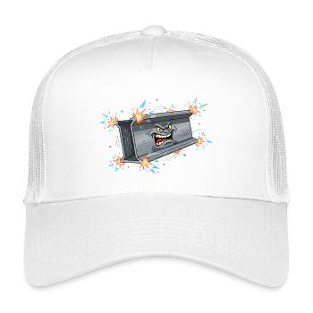 Dumpster Rage Streetwear - Kinder Trucker-Cap - Weiß - Vorne