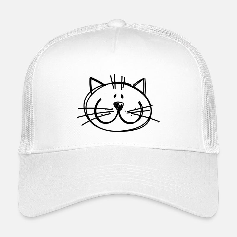 Katzen Zeichnung Kinder Trucker-Cap