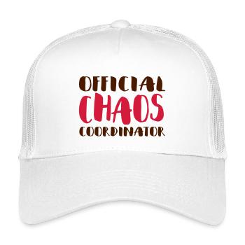 Offizieller Chaos Koordinator / Koordinator - Kinder Trucker-Cap - Weiß - Vorne