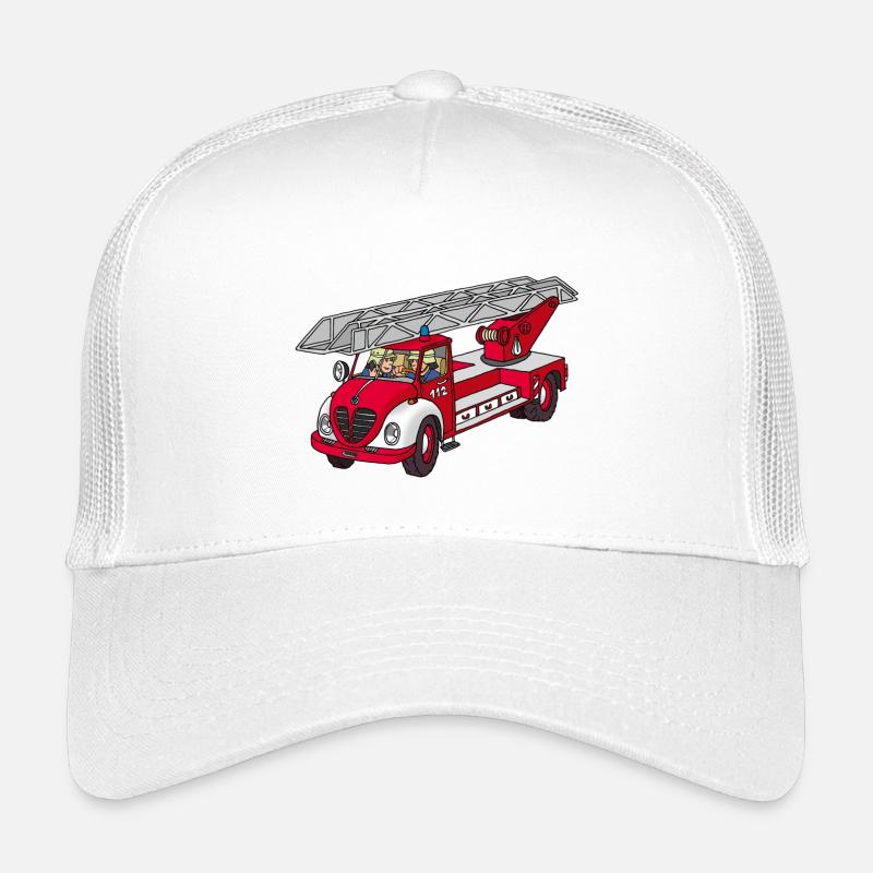 Drehleiter DL 23 - Kinder Trucker-Cap - Weiß
