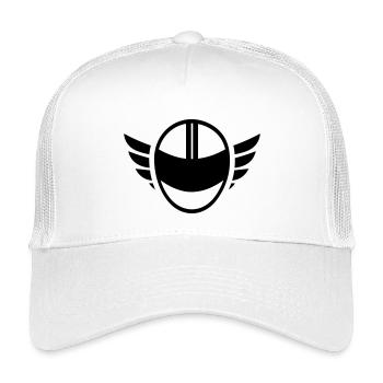Motorradhelm mit Flügeln - Kinder Trucker-Cap - Weiß - Vorne