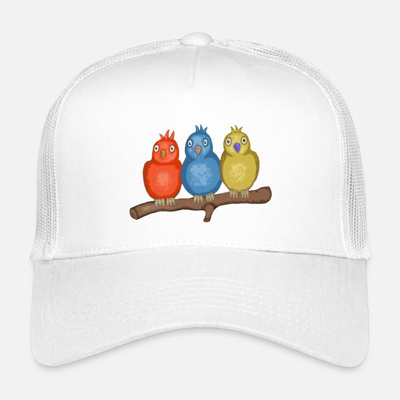 Oiseaux colorés sur une branche Casquette trucker enfant