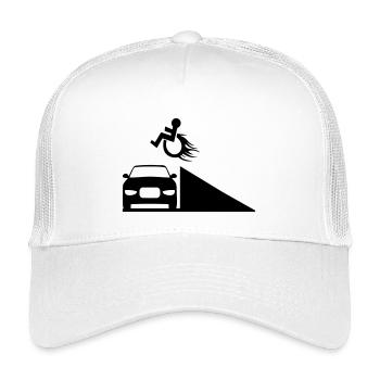 Rollstuhlfahrer springt über eine Rampe # - Kinder Trucker-Cap - Weiß - Vorne