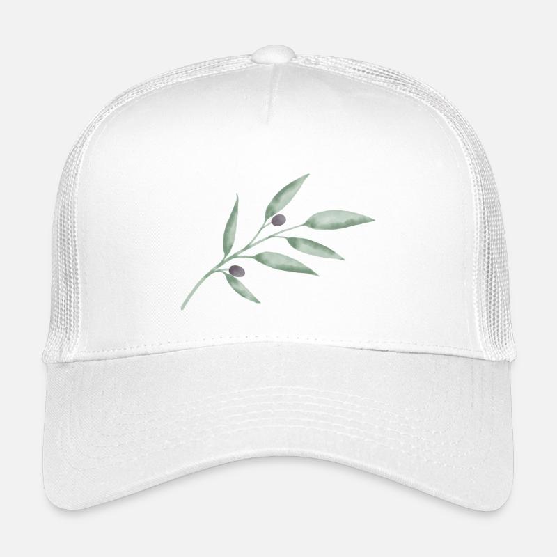 Olive Zweig - Kinder Trucker-Cap - Weiß